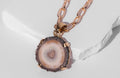 Alchemia - Amethyst Round Brown Pendant