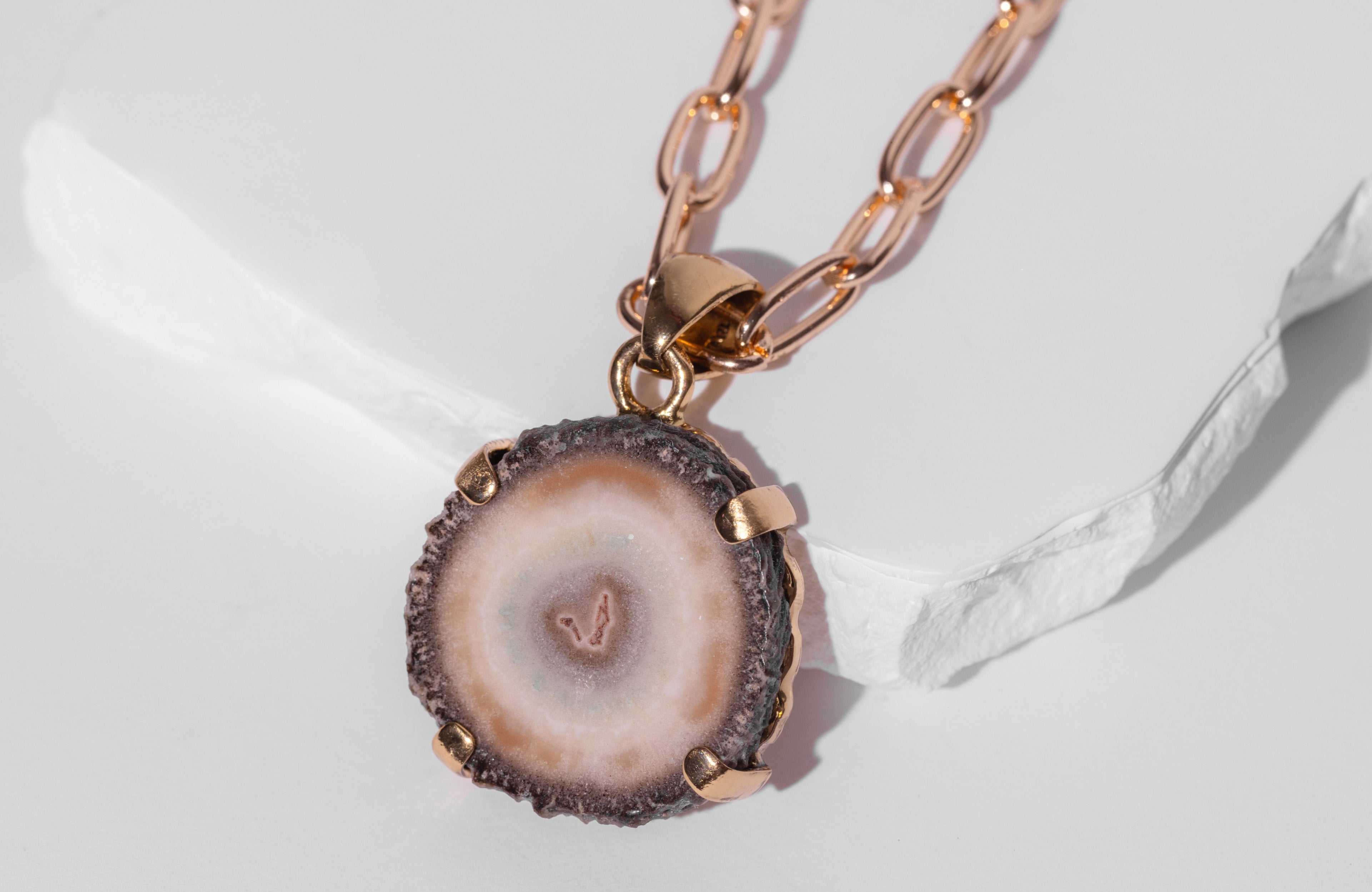 Alchemia - Amethyst Round Brown Pendant