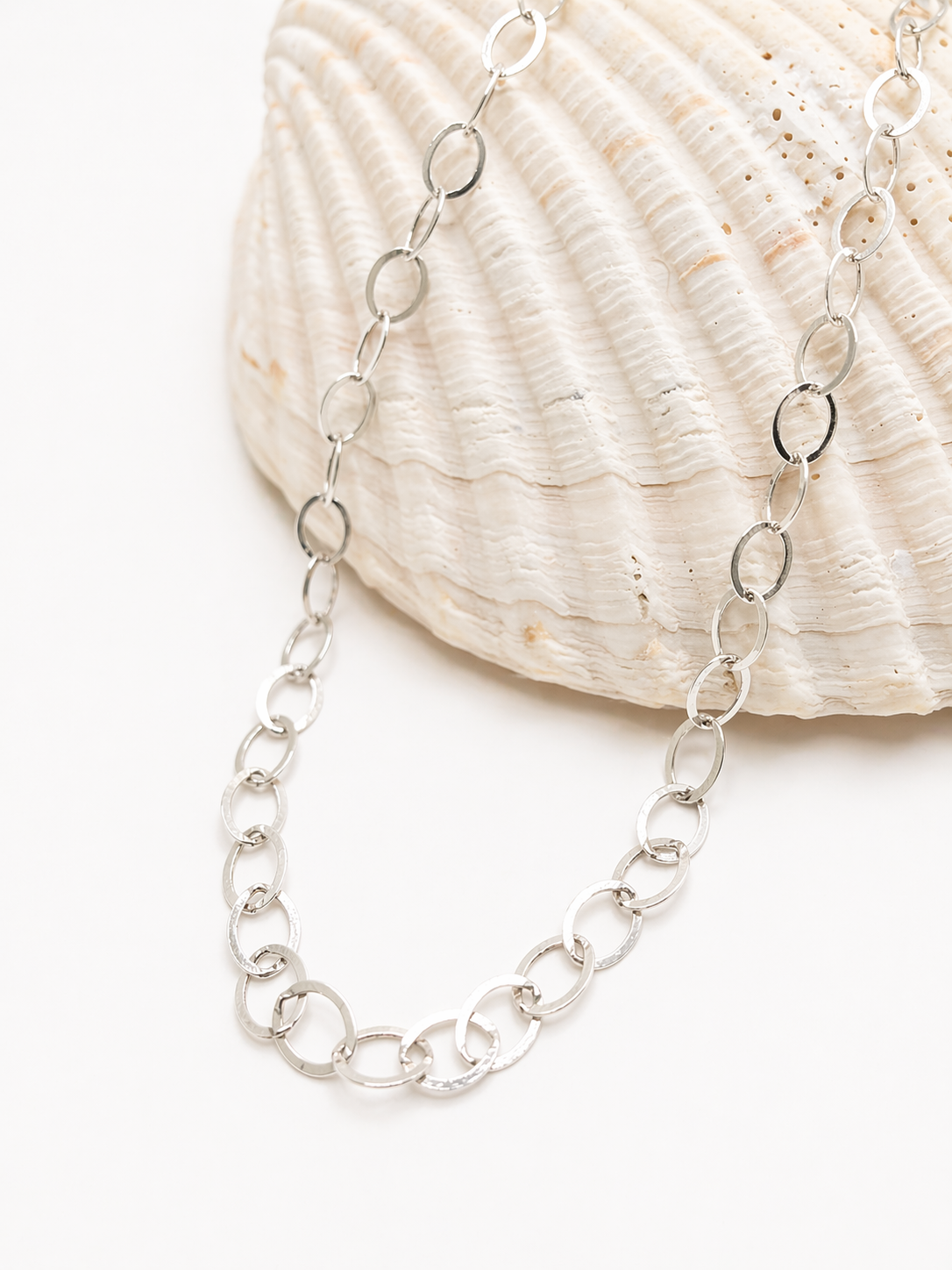 Chain Sterling Silver Flat Oval