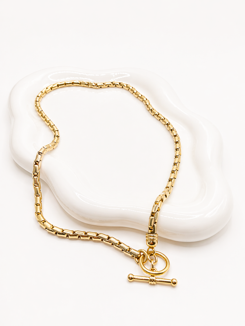 Gold Plain chain 17"