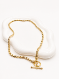 Gold Plain chain 17"