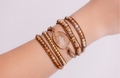 Long Strand Braclet - Wood Stone