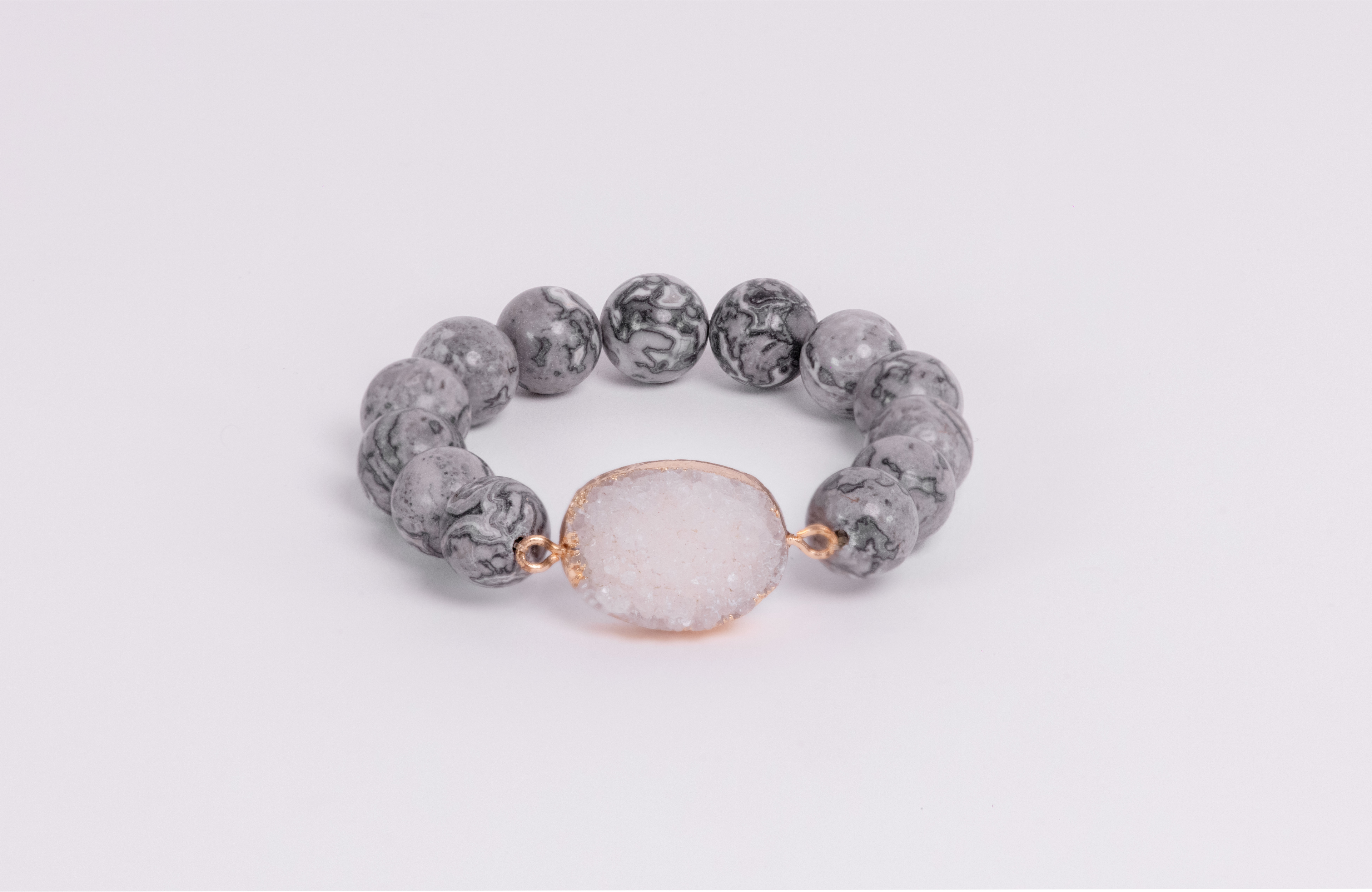 Natural Stone Bracelet - Grey